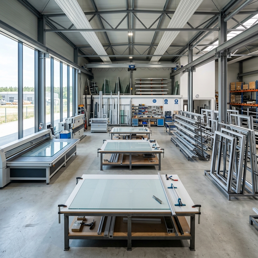 Muytech Aluminium System Enterprises fabrication workshop in Lagos